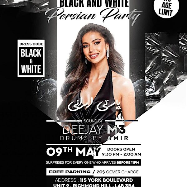 Persian Black and White Party