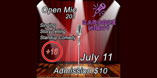 Live music with Open mic and Karaoke July 11-201